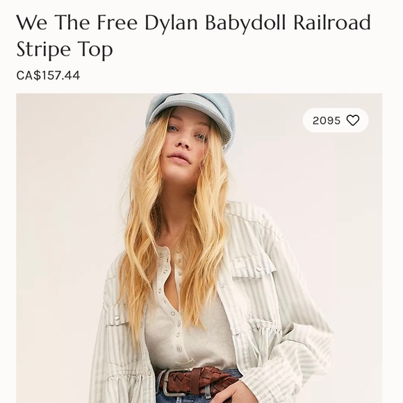 We The Free Dylan Railroad Stripe Top - Picture 9 of 9